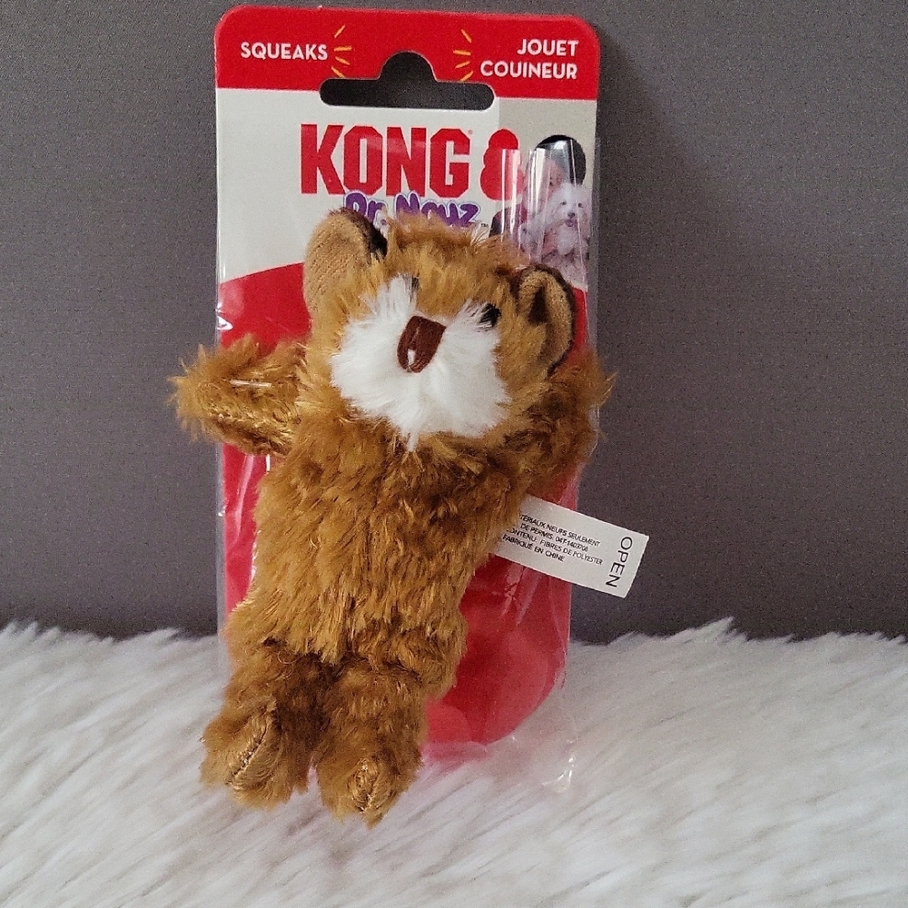 KONG Plush Brown Teddy Bear Dog Toy, Size XS, NEW - Picture 4 of 7